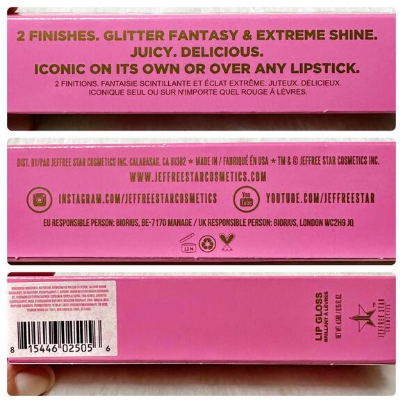 NIB Jeffree Star Crystal Climax RARE The Gloss Lip Gloss 4.5ml - Picture 8 of 9